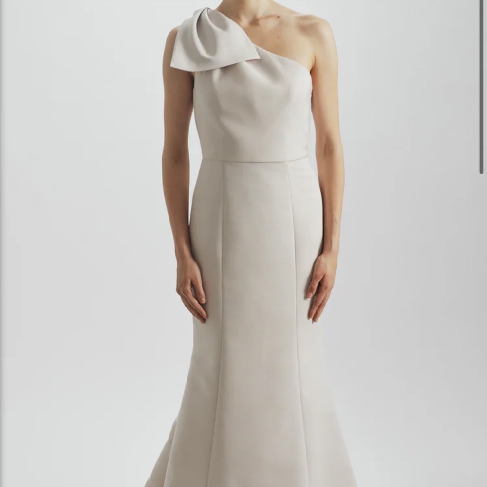 Amsale Sierra One-Shoulder Gown in Black